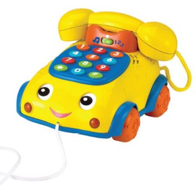 טלפון נגרר מנגן צהוב winfun