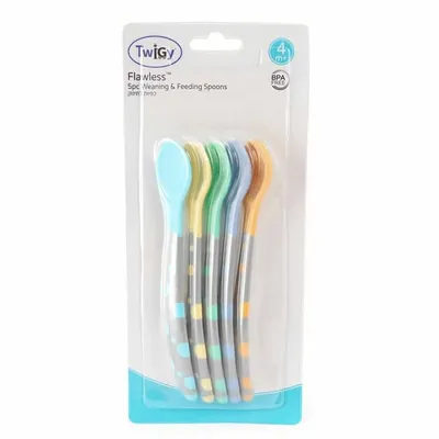 מארז 5 כפיות לתינוק טוויגי – Twigy Flawless™ – 5pc Weaning & Feeding Spoons