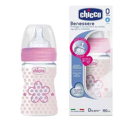 בקבוק צ’יקו וולביאינג 150 מ”ל – Chicco Well Being Feeding Bottle 150ml