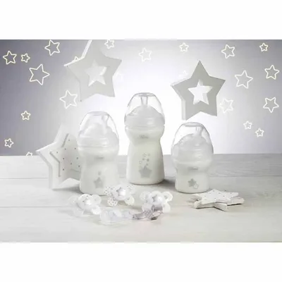 בקבוק צ’יקו נטורל פילינג עם כוכבים – Chicco Natural Feeling Bottle My Little Star