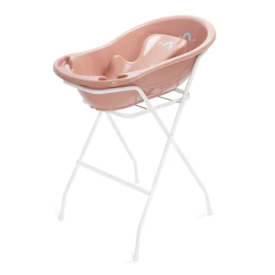 ערכת אמבטיה טגה בייבי 102 ס”מ ליין קשת בענן | אמבטיה + מושב אמבטיה + מעמד לבן – Tega Baby