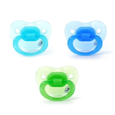 שלישיית מוצצי סיליקון טווגי 6+ חודשים – Flawlesse™ Silicone Pacifier