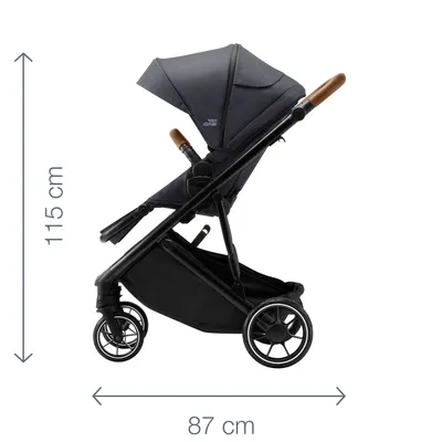עגלת תינוק דו-כיוונית עם סל שכיבה Britax Strider M וסלקל מבית בייביסייף