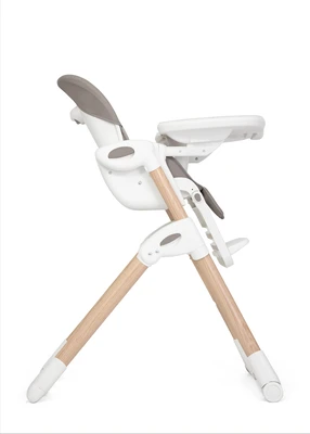 כסא אוכל לתינוק מתכוונן 2ב1 בעל מסגרת עץ Mimzy Recline Wood