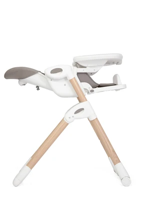 כסא אוכל לתינוק מתכוונן 2ב1 בעל מסגרת עץ Mimzy Recline Wood