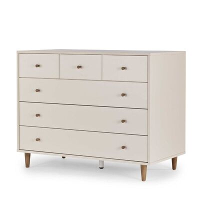 שידה לתינוק גבע אגוז+חלב שקדים