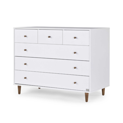 שידה לתינוק גבע אגוז+חלב שקדים