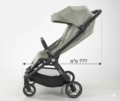 עגלת תאומים דגם: ICON צבע ירוק מעושן