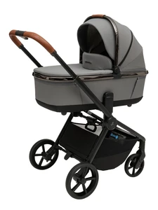 עגלת תינוק ספורטליין סיילו Sportline Cielo PL 2025 - שלד כרום שחור | ריפוד אפור | ידית חומה - ₪2,620.00