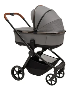 עגלת תינוק ספורטליין סיילו Sportline Cielo PL 2025 - שלד כרום שחור | ריפוד אפור | ידית חומה - ₪2,620.00