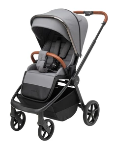 עגלת תינוק ספורטליין סיילו Sportline Cielo PL 2025 - שלד כרום שחור | ריפוד אפור | ידית חומה - ₪2,620.00