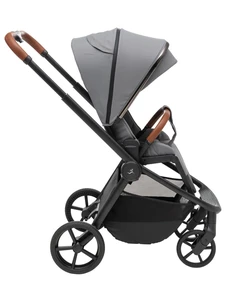 עגלת תינוק ספורטליין סיילו Sportline Cielo PL 2025 - שלד כרום שחור | ריפוד אפור | ידית חומה - ₪2,620.00