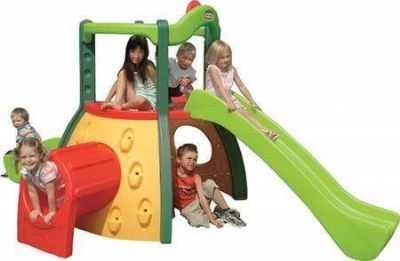מתקן עגול מגלשות ומנהרה Little Tikes