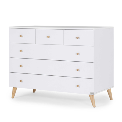 שידה לתינוק איימי לבן+טבעי